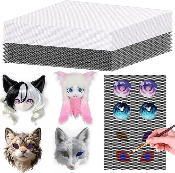 12PCS Fursuit Eyes Mesh Plastic Sheets 0.5MM